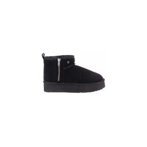 Boots Warmbat Women Durack Suede Plateau Zipper Black-Schoenmaat 40