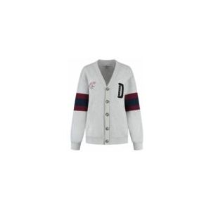 Cardigan Deblon Women Noah Varsity Grey Melange Bordeaux Navy-XS