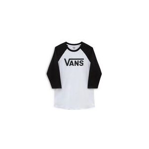 T-Shirt Vans Mens Classic Vans Raglan White Black-L