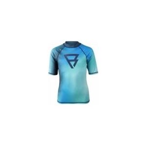 Zwemshirt Brunotti Boys Waveguardy AO Rashguard Spray Allover Neon Blue-Maat 152