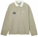 Bareen - Oversized Long Sleeve Polo - Laurel Oak - Unisex