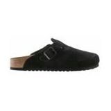 Klomp Birkenstock Unisex Boston Soft Footbed Suede Black Narrow-Schoenmaat 36