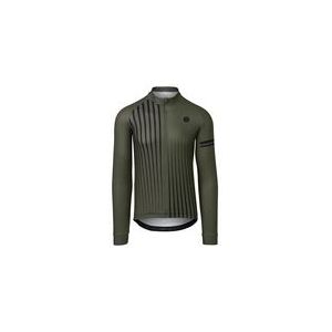 Fietsshirt AGU Men Faded Stripe Jersey LS Essential Army Green-S