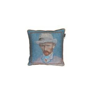 Sierkussen Beddinghouse x Van Gogh Museum Self Portrait Blauw Katoen (50 x 50 cm)