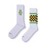 Happy Socks - 2-Pack Teddy Bear Sneakers - Wit - Enkelsokken