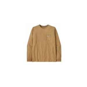 Patagonia - L/S Shop Sticker Pocket Responsibili-Tee - Longsleeve - Talon Gold