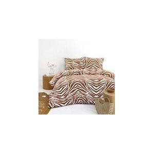 Dekbedovertrek Daydream Zebra Bruin Flanel-140 x 200 / 220 cm | 1-Persoons