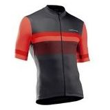 Fietsshirt Northwave Men Origin Jersey SS Anthracite Red-M