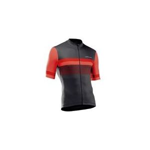 Fietsshirt Northwave Men Origin Jersey SS Anthracite Red-XL