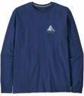 Patagonia - L/S Chouinard Crest Responsibili-Tee - Longsleeve - Clement Blue