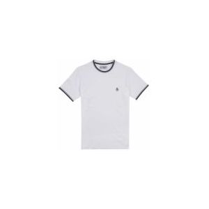 T-Shirt Original Penguin Men Sticker Pete Tipped Ringer Bright White-L