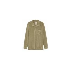 Polo OAS Men Washed Grey Velour Long Sleeve-XS