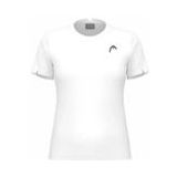 Tennisshirt HEAD Women Play Tech Uni White-L