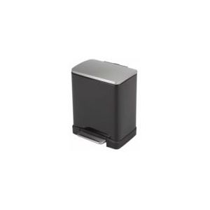 EKO Pedaalemmer E-Cube Zwart Mat Inox 20L