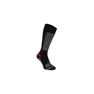 Skisokken Starling Junior Fernie Zwart Grijs Rood (2-pack)-Schoenmaat 23 - 26