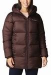 Jas Women Columbia Puffect Mid Hooded Jacket New Cinder-XS