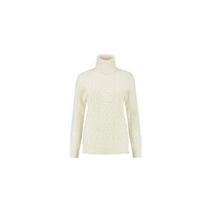 Trui Blue Loop Women Essential Cable Sweater White-XL