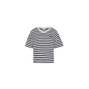 Barbour - Adria Top - T-Shirt - Navy Stripe - 100% Katoen