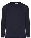 Trui KnowledgeCotton Apparel Men Regular Double Layer Rolledge Crew Neck Knit Night Sky-XS