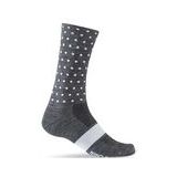 Fietssok Giro Merino Season Wool Charcoal White Dots-Schoenmaat 46 - 48