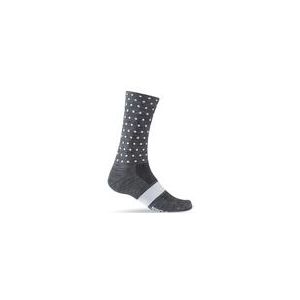 Fietssok Giro Merino Season Wool Charcoal White Dots-Schoenmaat 40 - 42