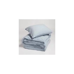 Dekbedovertrek Yumeko Buttons Soft Blue Jersey-240 x 200 / 220 cm | Lits-Jumeaux