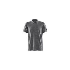 Polo Craft Men Core Blend Polo Shirt Dark Grey Melange-XL