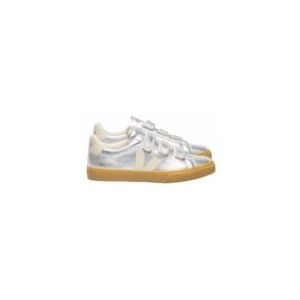 Veja Women Recife Logo Leather Silver Pierre-Schoenmaat 35
