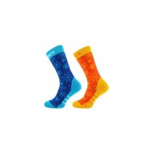 Skisokken Sinner Kids Snow Double Pack Neon Orange/Neon Blue-Schoenmaat 27 - 30