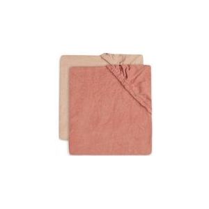 Aankleedkussenhoes Jollein Badstof Pale Pink/Rosewood (2-Pack)
