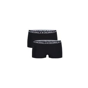 Boxershort Chicamala Women Solid Black Black (2-Delig)-L