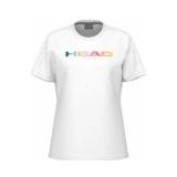 HEAD - Rainbow - Tennisshirt - White - 57% Polyester 38% Katoen 5% Elastaan