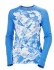 Helly Hansen - Lifa Merino Midweight Graphic Crew - Ondershirt - Ultra Blue Mountain Camo