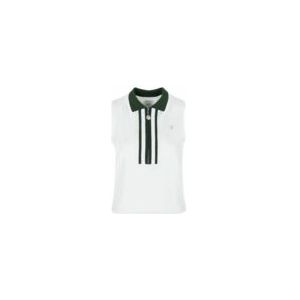 Vieux Jeu - Josephine Top - Tanktop - White/Green - Mouwloos