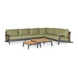 Loungeset Suns Siena Hoekopstelling 3-Seater rechts + 2-Seater Links Matt Royal Grey / Forest Green (5-delig)