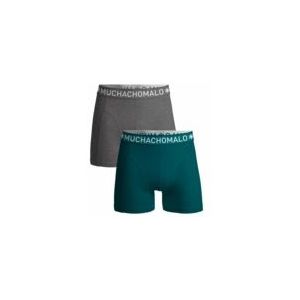 Boxershort Muchachomalo Men Solid Green Grey ( 2-Pack )-S