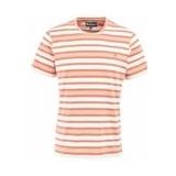 T-Shirt Barbour Men Crundale Stripe Tee Faded Orange-L