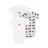 Petit Bateau - Rompertjes - Wit - Set van 3 - Amerikaanse Halslijn - Katoen