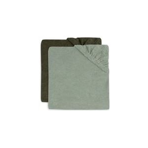 Aankleedkussenhoes Jollein Badstof Ash Green/Leaf Green (2-Pack)