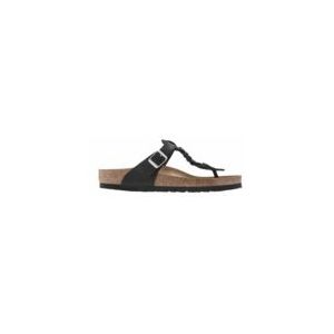 Slipper Birkenstock Women Gizeh Oiled Leather Black Narrow-Schoenmaat 41