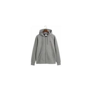 Vest GANT Men Shield Full Zip Hoodie Grey Melange-XL