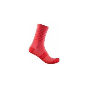 Fietssok Castelli Women Superleggera W 12 Sock Brilliant Pink-Schoenmaat 36 - 39