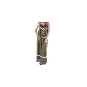 Strandjurkje Pure Kenya Batik Long Dress Army Green-S / M