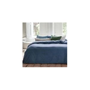 Yumeko overtrekset velvet flanel denim blauw 260x220 met 2 kussenslopen 60x70 - Biologisch & ecologisch