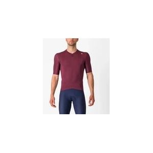 Fietsshirt Castelli Men Espresso Jersey Deep Bordeaux/Silver Moon-L