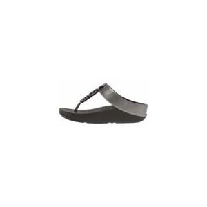 FitFlop Women Halo Bead-Circle Metallic Toe-Post Sandals Pewter Black-Schoenmaat 40