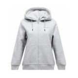 Peak Performance - Original Small Logo Zip - Hoodie - Med Grey Melange - 80% Katoen, 20% Gerecycled Polyester