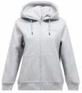 Peak Performance - Original Small Logo Zip - Hoodie - Med Grey Melange - 80% Katoen, 20% Gerecycled Polyester