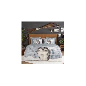 Dekbedovertrek Good Morning Husky Grey Flanel-240 x 200 / 220 cm | Lits-Jumeaux