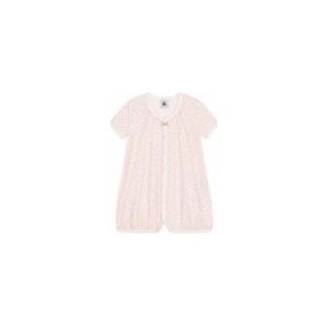 Petit Bateau - Korte Jumpsuit - Gebloemd - Wit/Roze - Katoen